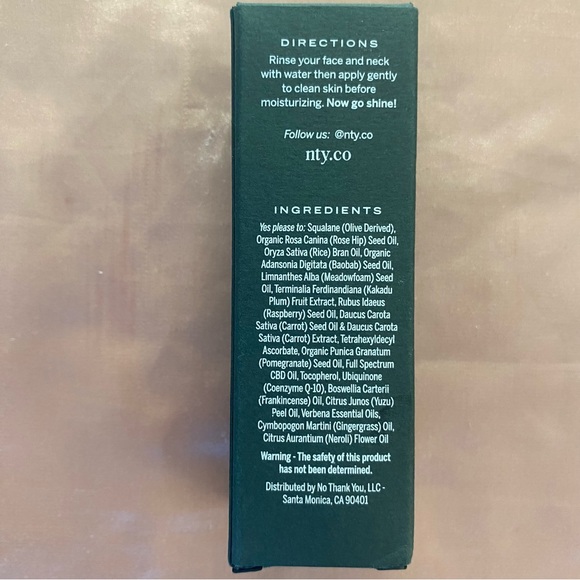 3/$65 No, Thank You - An Oil For All Day - C•B•D• Infused Facial Oil - Picture 4 of 5